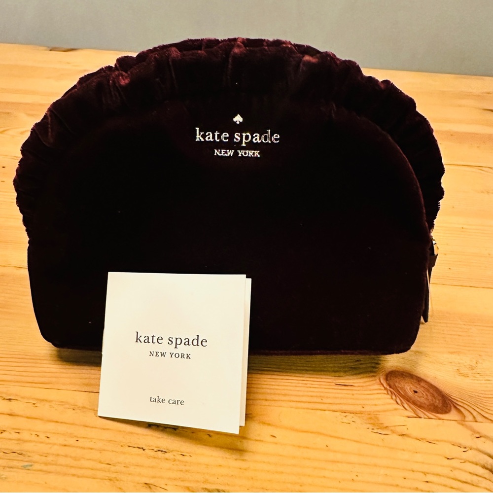 Kate spade deep plum velvet bag